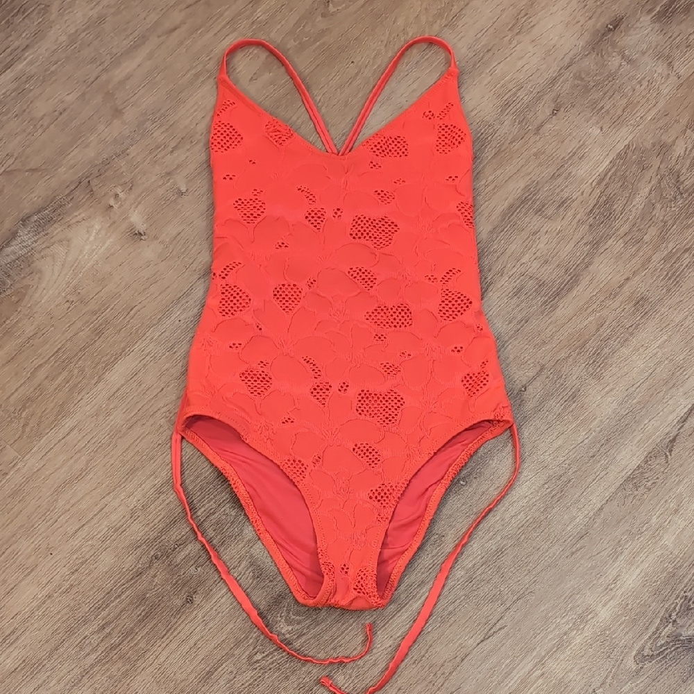 Aerie Coral Lace One Piece